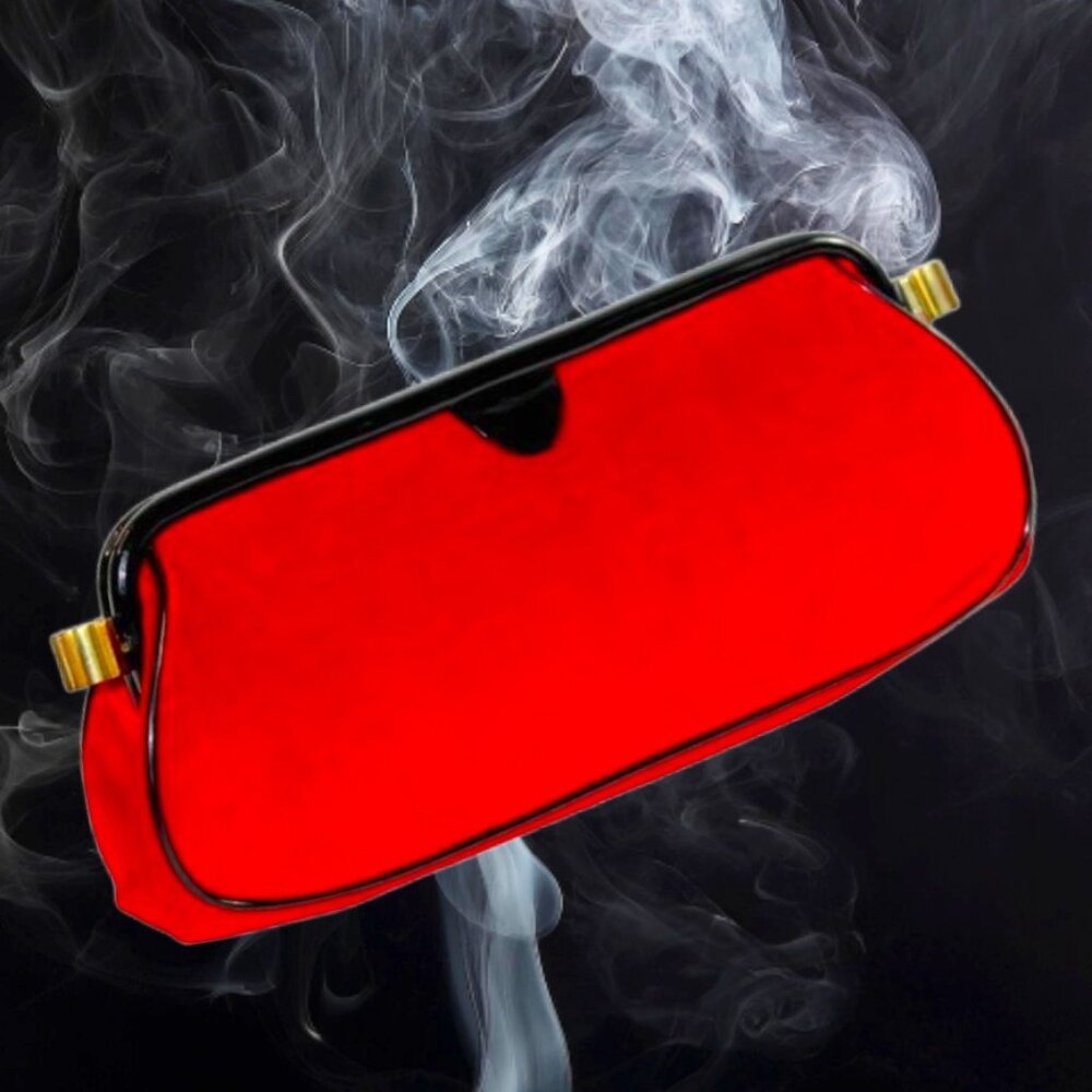 Stylemark by Mutterperl Vintage Ruby Red Velvet P… - image 1